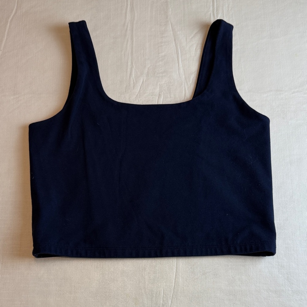 GAP Women's Dark Blue Navy Cropped Tank Top Size M